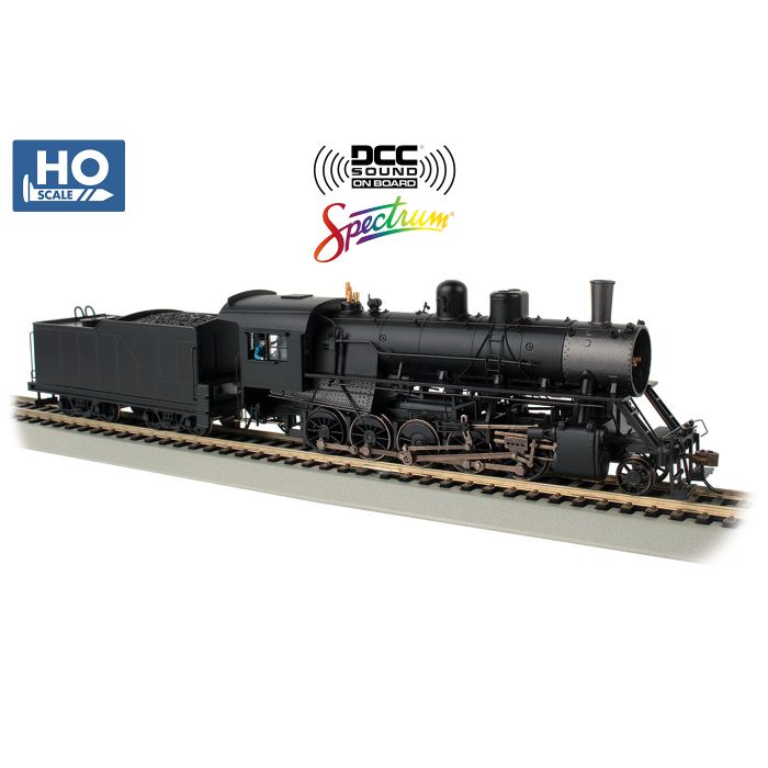 Vært for Creep Bugsering Bachmann 85405, Spectrum HO Scale Russian Decapod 2-10-0, TCS WOWSound &  DCC, Unlettered Black & Graphite