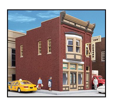 3468 Walthers Cornerstone Perfect Perk Cafe Coffee Shop Storefront HO Scale 