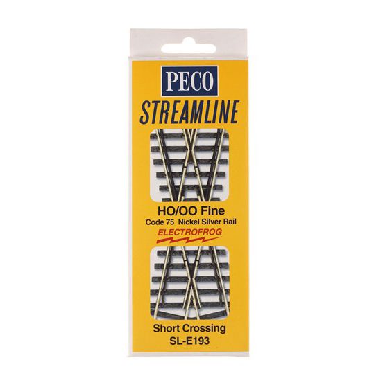 PECO Sl-e193 HO Short Crossing Code 75 W/ Electrified Frog 24 Angle for sale online 