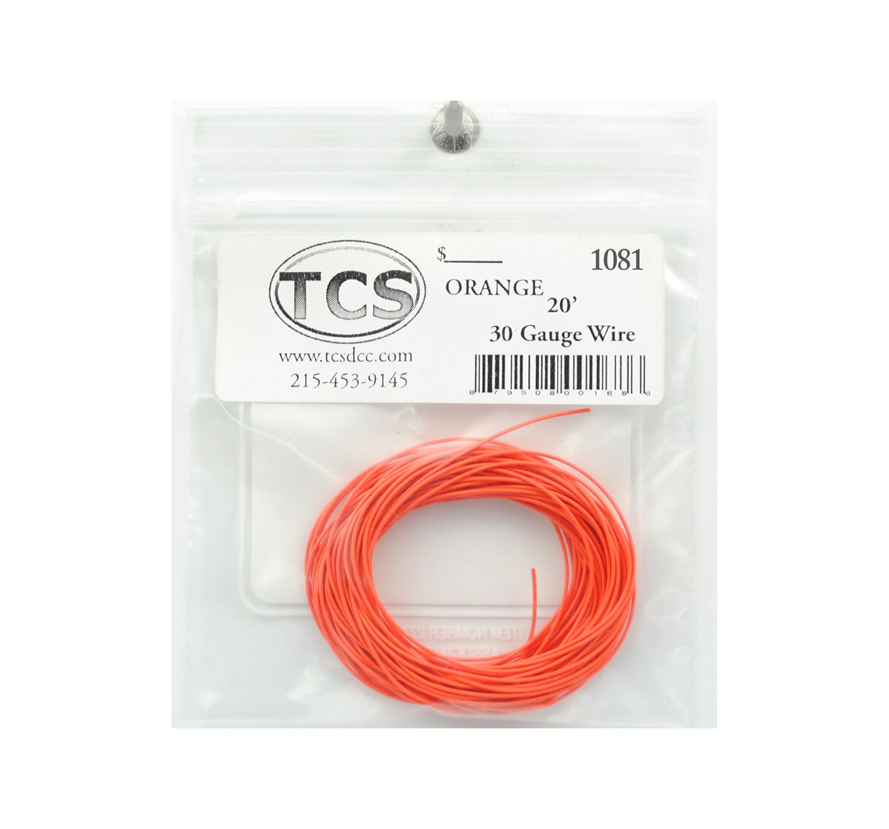 TCS 1081 30 Gauge Wire, 20 ft, Orange