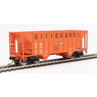 Walthers Mainline 910-56600 HO 34ft 100-Ton 2-Bay Hopper, Gifford Hill GIHX #1525