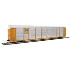WalthersProto 920-101435 HO 89ft Thrall Tri-Level Autorack, Union Pacific Rack, Flat SP #517503