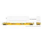 Rapido 401061 HO Gunderson 53ft Husky Stack Well Car 3-Pack with 6 Containers, TTX As-Delivered