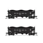 Broadway Limited 7146 N Class H2A 3-Bay Hopper 2-Pack, Pennsylvania Railroad Set A