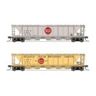 Broadway Limited 7264 N Class H32 5-Bay Covered Hopper 2-Pack, Atlantic Sugar