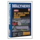 933-4506 Walthers Cornerstone HO 50' Single-Track Railroad Deck Girder Bridge