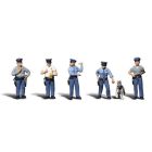 Woodland Scenics O Scale 785-2736 Scenic Accents(R) Figures, Policement & Canine Cop pkg(6)