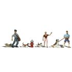 Woodland Scenics O Scale 785-2768 People & Pets - Scenic Accents(R), People, Dogs & Hydrant