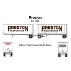 Athearn ATH-1607, N Scale 2 Wedge Trailers, Smooth Side/Ext. Post, w/Dolly, Preston: 37510-SM/36675-EP & Dolly: 102389