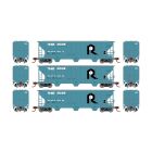 Athearn ATH27418 N PS 4427 Covered Hopper, Rock Island 3-Pack