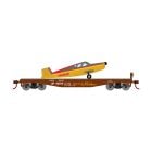 Athearn ATH96450 HO 40ft Flat Car with Airplane, Union Pacific #50595