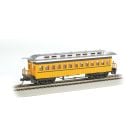 Bachmann 13403, HO Scale Old Time Wood Coach, Silver Series, Painted, Unlettered Yellow