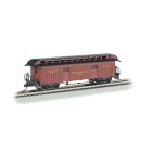 Bachmann 15302, HO Scale Old Time Wood Baggage w Clerestory Roof, Silver Series, Pennsylvania Railroad #6076