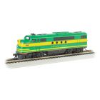 Bachmann 68915 HO EMD FT-A, TCS WowSound DCC, Western Pacific Woodfield Green & Yellow #901