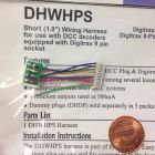 Digitrax DHWHPS 9 Pin to DCC Medium Plug Short Harness, 1 Inch