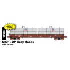 Intermountain 32570-02, HO Scale Evans 100 Ton Coil Car, MKT With UP Gray Hoods #14030