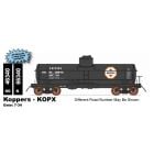 InterMountain 46340-13, HO Scale ACF Type 27 Riveted 8,000 Gallon Tank Car, Koppers - KPOX #1554