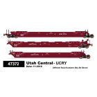 InterMountain 47372-03, HO Maxi IV Stack Well Car, 3-Car Articulated Set, Utah Central- UCRY #57382