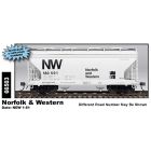 InterMountain 66503-23, N Scale ACF Center Flow 2-Bay Covered Hopper, Norfolk & Western #180591