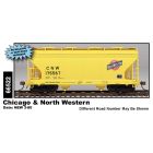 InterMountain 66522-15, N Scale ACF Center Flow 2-Bay Covered Hopper, Chicago & North Western #175199