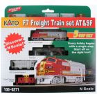 Kato 106-6271-DCC, N Scale Starter Series Freight Train Set With DCC, EMD F7, ATSF Warbonnet