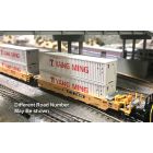 Kato 106-6213, N Scale Gunderson MAXI-I 5-Unit Well Cars, TTX New Logo #759368 w Yang Ming 40ft Containers