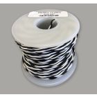 NCE 5240247, 24 Gauge Stranded Twisted Pair, Hook-Up Wire, Black & White, 100 Foot Spool