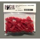 NCE 5240277 Male Quick Connect, 18-22 Gauge, Red, 32pk