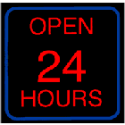 Miniatronics 75-E17-01 HO Animated Sign, "Open 24 Hours"