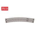 PECO ST-230 HO Setrack, 3rd Radius 505mm, 19.875 in, Code 100, Standard Curved Track, Single