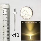 Tony's TTX Ultra 2mm Tower LED, Warm White, With 1k Resistor, 10-Pack