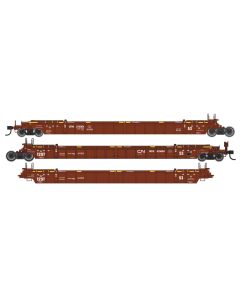 WalthersMainline 910-55805 HO NSC Articulated 3-Unit 53ft Well Car, Canadian National GTW #676004
