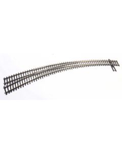 Walthers 948-83061, HO Scale Code 83 Nickel Silver DCC-Friendly Curved Turnout, 20 & 24 in Radii, Left Hand