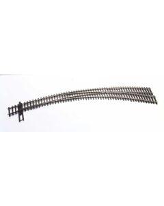 Walthers 948-83062, HO Scale Code 83 Nickel Silver DCC-Friendly Curved Turnout, 20 & 24 in Radii, Right Hand