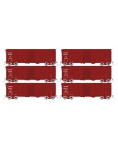 Rapido 142101 HO USRA Single-Sheathed Wood CPR Clone Boxcar 6-Pack, Canadian Pacific Set 1, Early Lettering