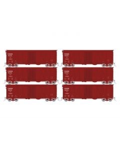 Rapido 142101 HO USRA Single-Sheathed Wood CPR Clone Boxcar 6-Pack, Canadian Pacific Set 1, Early Lettering