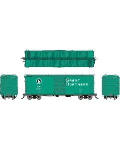 Rapido 155001 HO Great Northern 12-Panel 40ft Boxcar, Mineral Red, Early Dreadnaught Ends, 6-Pack