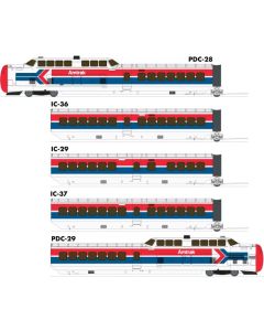 Rapido 203107 HO UAC TurboTrain Add-On Coach 4-Pack, VIA Rail #2