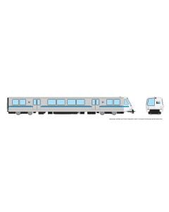 Rapido 204004 HO BART Legacy A-End Car with Display Case, Unpowered, Bay Area Rapid Transit