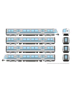 Rapido 204501 HO BART Legacy A-B-B-A Train-Only Set, ESU LokSound DCC Sound, Bay Area Rapid Transit