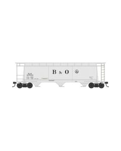 Bowser 38134 N 3-Bay Cylindrical Covered Hopper Baltimore & Ohio 837559 Blt. 9-65, Small Capitol Logo