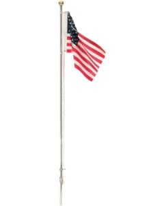 Woodland Scenics JP5951 Flag Pole with U.S. Flag - Just Plug(TM) -- Medium - 4-1/8" 10.4cm Tall