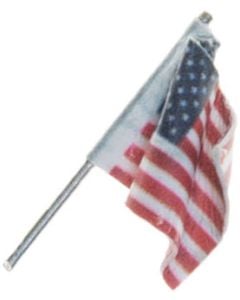 Woodland Scenics JP5953 Wall-Mount U.S. Flag - Just Plug(TM) -- Small - 1/2" 1.3cm