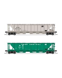 Broadway Limited 7257 N Class H32 5-Bay Covered Hopper 2-Pack, Penn Central