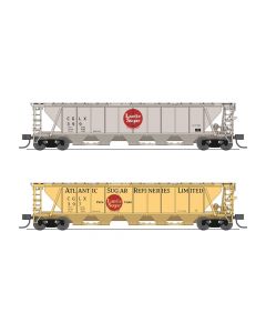 Broadway Limited 7264 N Class H32 5-Bay Covered Hopper 2-Pack, Atlantic Sugar