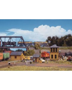 Walthers Cornerstone 933-3852 HO Trackside Structures Set, Three Structures and Accessories, Kit