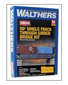 933-4501 Walthers Cornerstone HO 50' Single-Track Railroad Through Girder Bridge