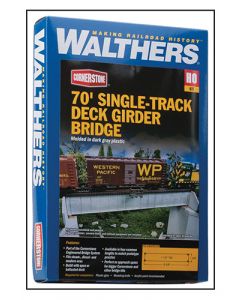 933-4505 Walthers Cornerstone HO 30' Single-Track Railroad Deck Girder Bridge