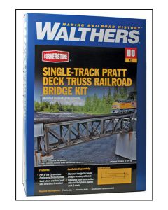 Walthers Cornerstone HO Scale 30ft Single Track Railroad Low Deck Girder Bridge 