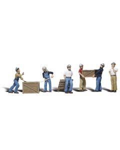 Woodland Scenics A2123 Scenic Accents(R) Figures -- Dock Workers pkg(6)